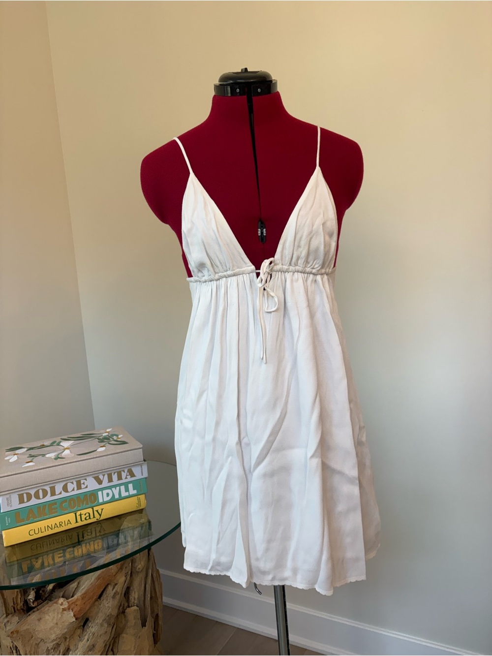Wilfred White V-Neck Tie-Front Babydoll Chemise